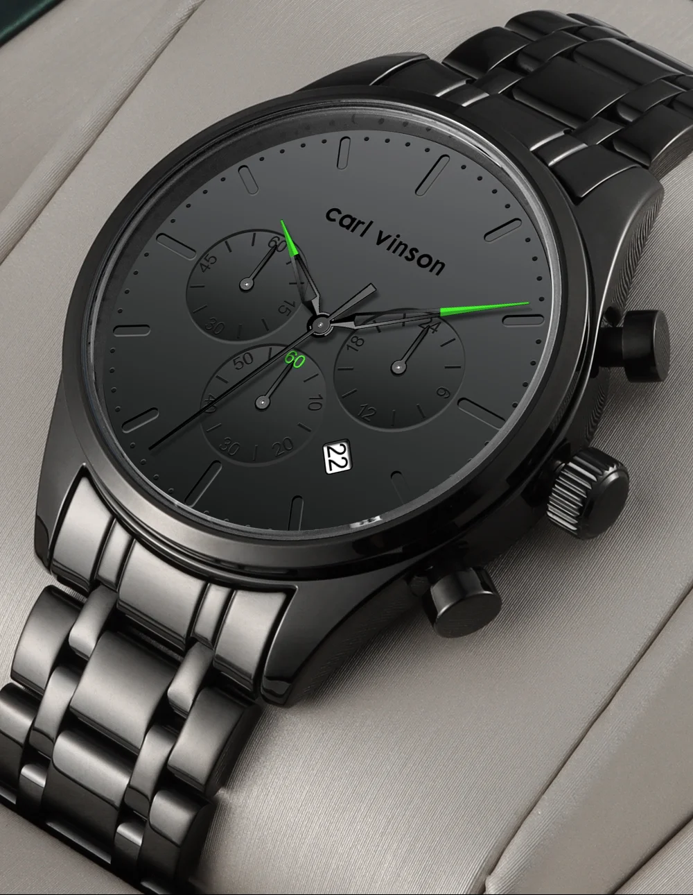Мужские многофункциональные кварцевые часы Carl Vinson