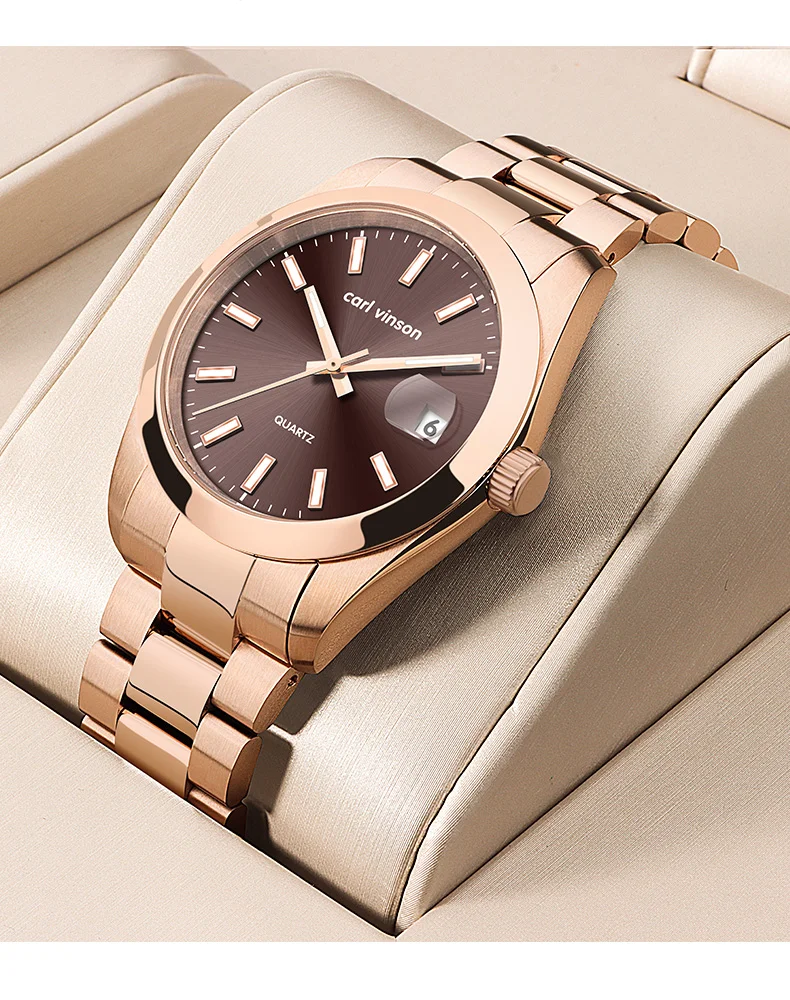 Мужские деловые кварцевые часы из сплава Carl Vinson