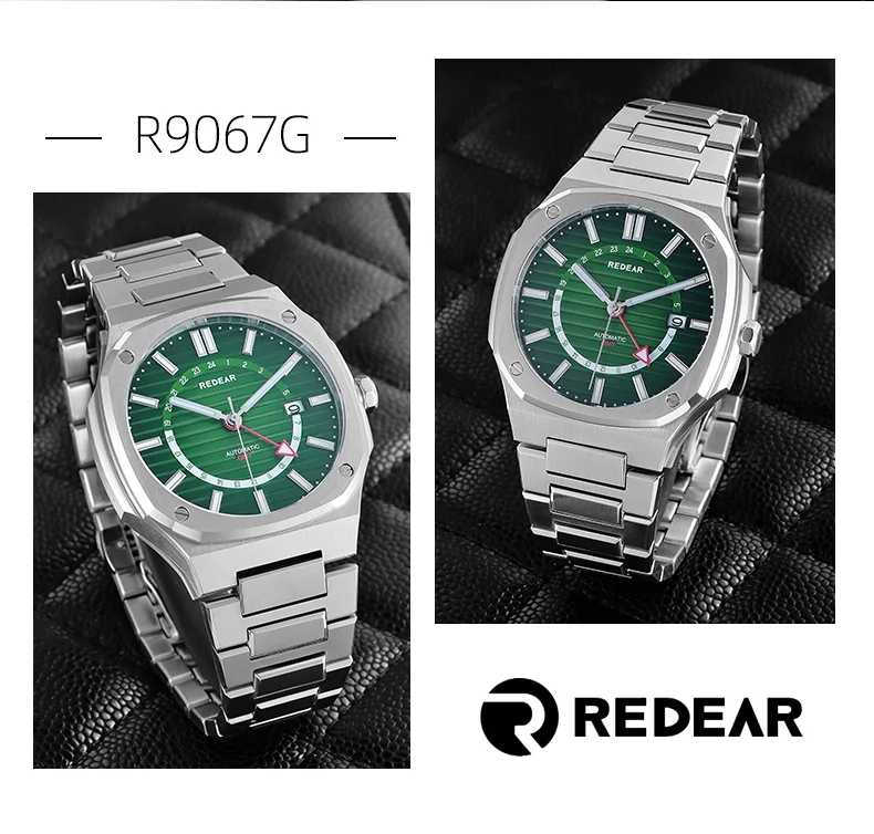 Мужские классические механические часы REDEAR с календарем