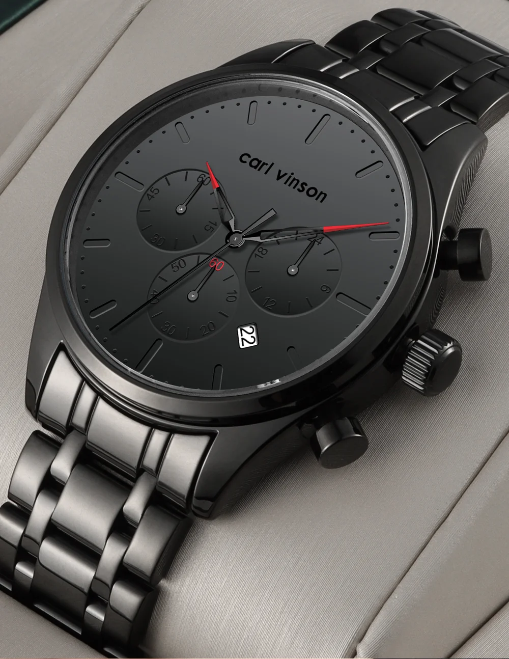 Мужские многофункциональные кварцевые часы Carl Vinson