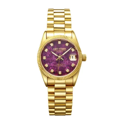 Женские кварцевые часы Carl Vinson с цирконами.