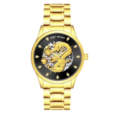 Мужские автоматические часы с драгоническим элементом Carl Vinson